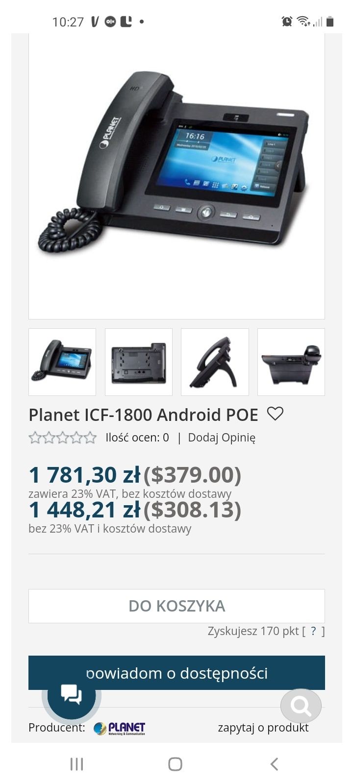 Telefon konferencyjny do firmy Planet ICF-1800
