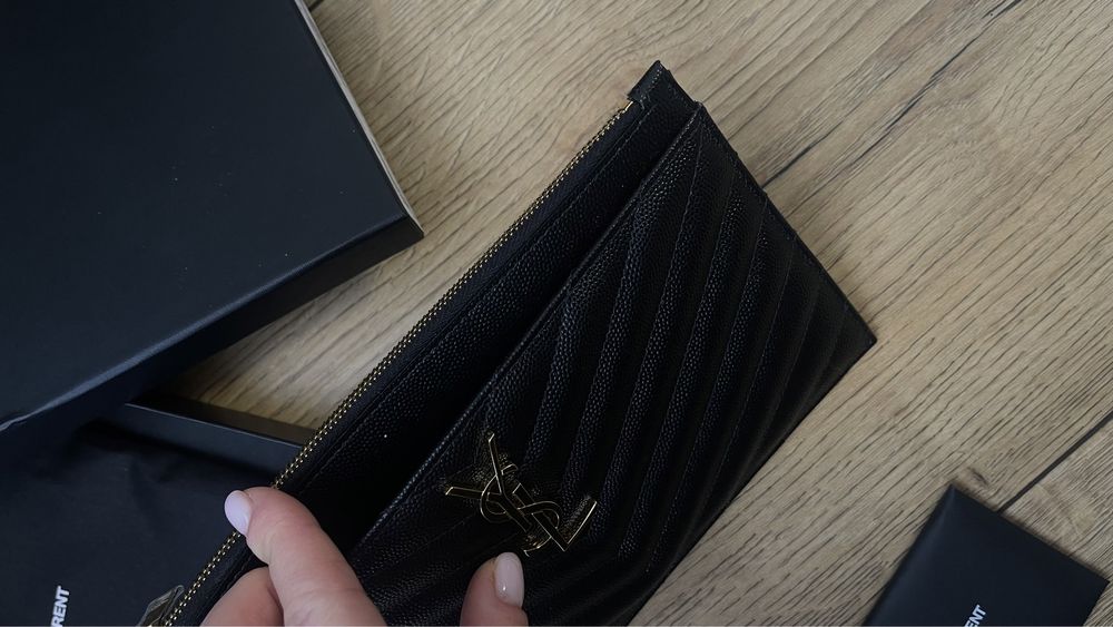 Шкіряний клатч CASSANDRE, оригінал SAINT LAURENT, 617662-BOW01