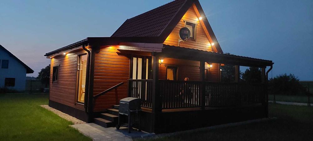 Domek drewniany na Mazurach do wynajęcia - sauna, balia !!