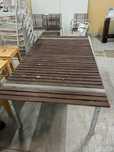 Conjunto jardim  mesa + 6 cadeiras em madeira