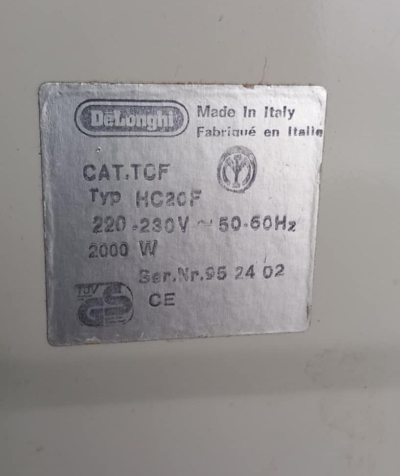 Grzejnik elektryczny De Longhi,HC20 F,