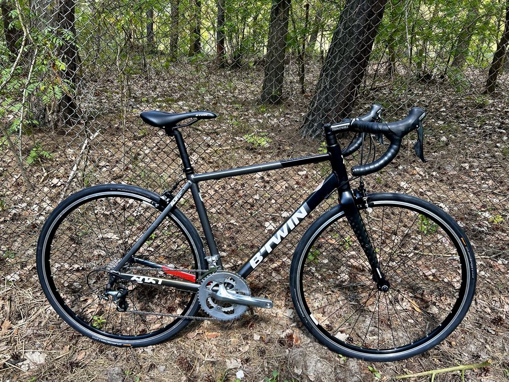 Rower szosowy Btwin Triban M, zadbany i doinwestowany, po przeglądzie