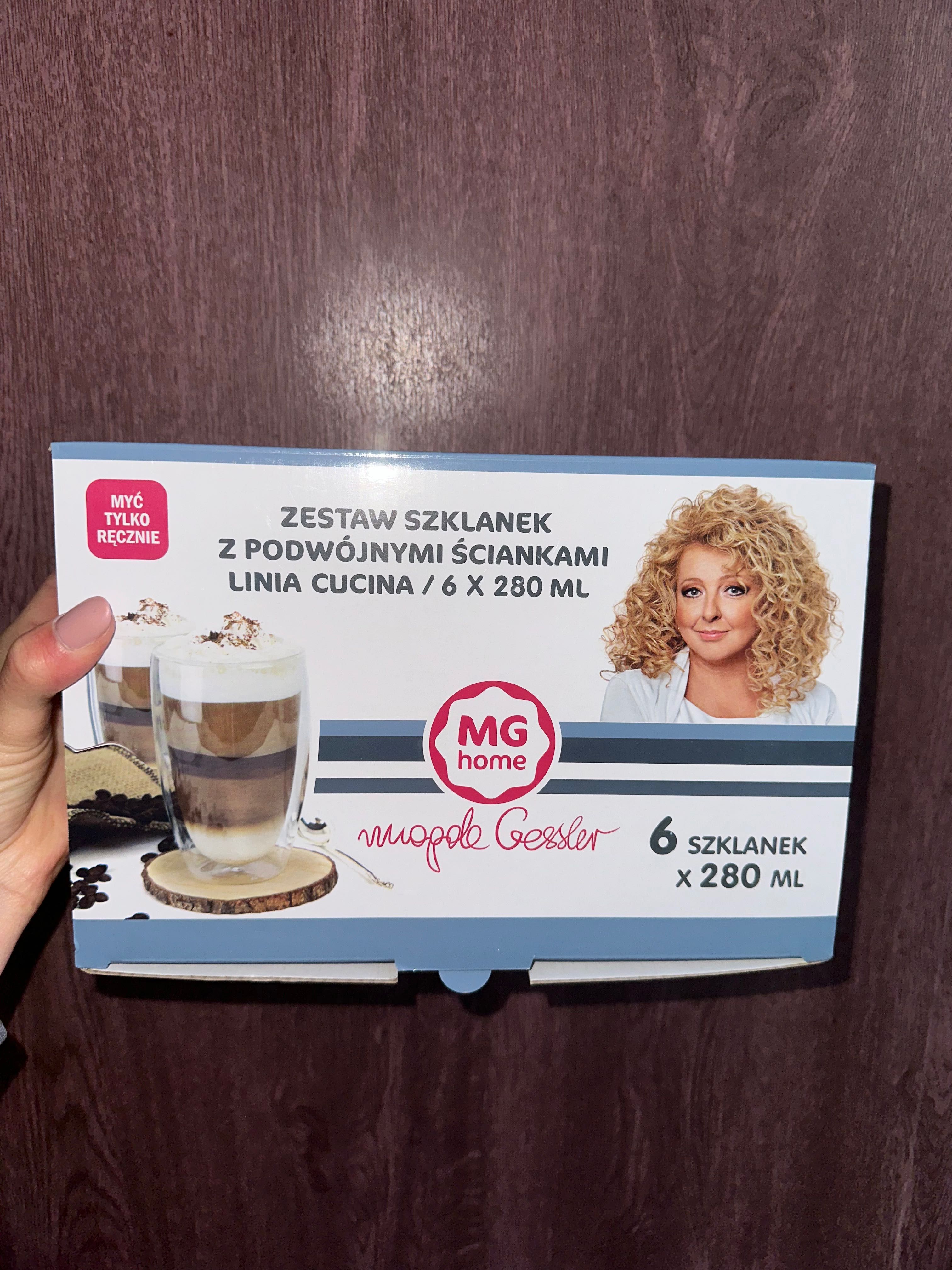 Szklanki Magda Gessler MH Home 6 szt nowe 280 ml z podwójnym szkłem