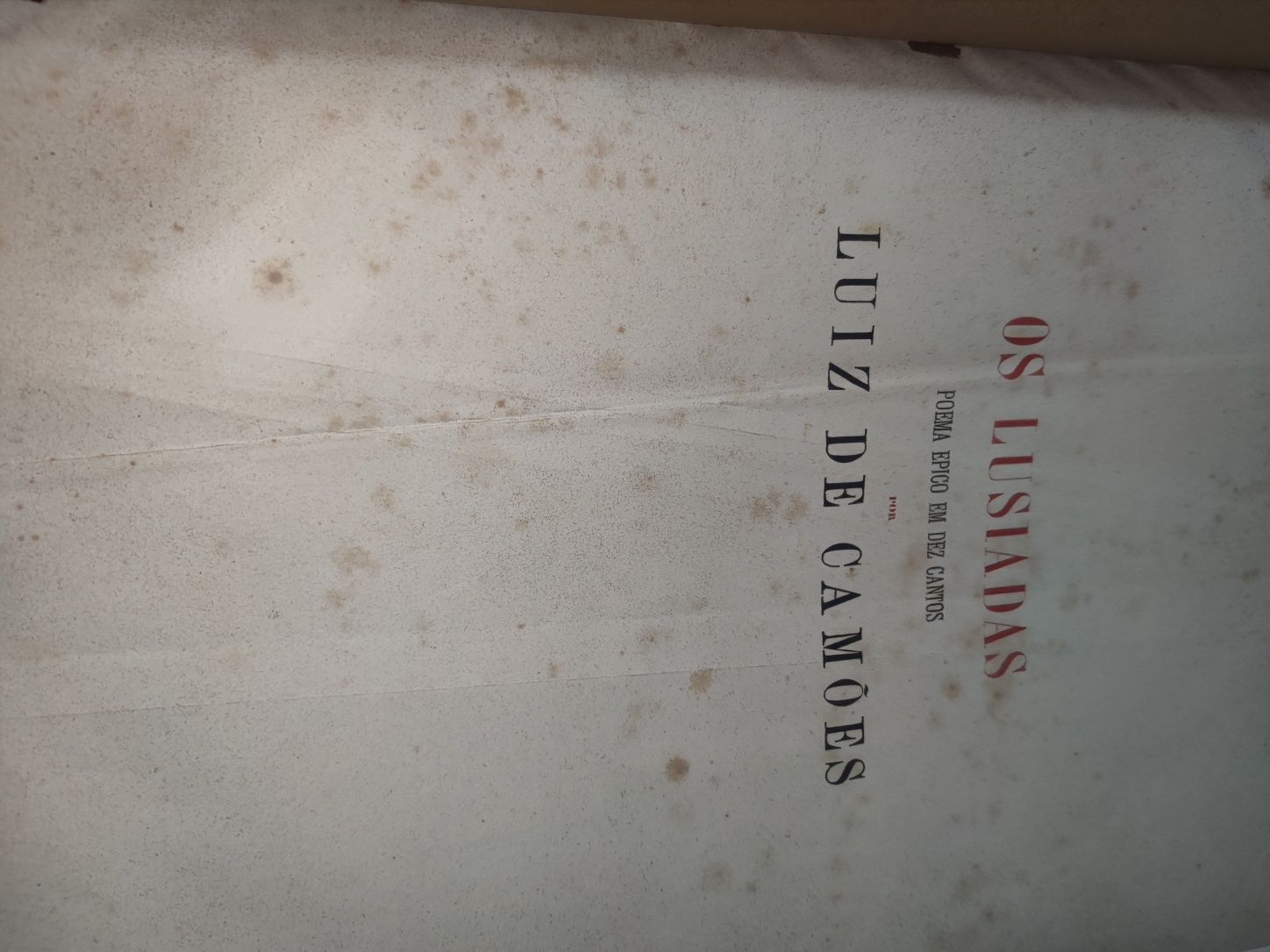 Livro - Luis de Camões - Os Lusiadas data 1878 RARO