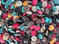Botões de plástico 1,5cm diâmetro 10 unidades cores à escolha