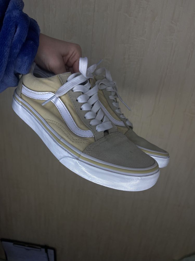 Оригинальные VANS OLD SKOOL бежевого цвета