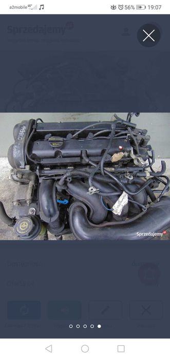 Silnik Ford 1.6 16v głowica części sprzęgło 7m5g 4m5g duratec y