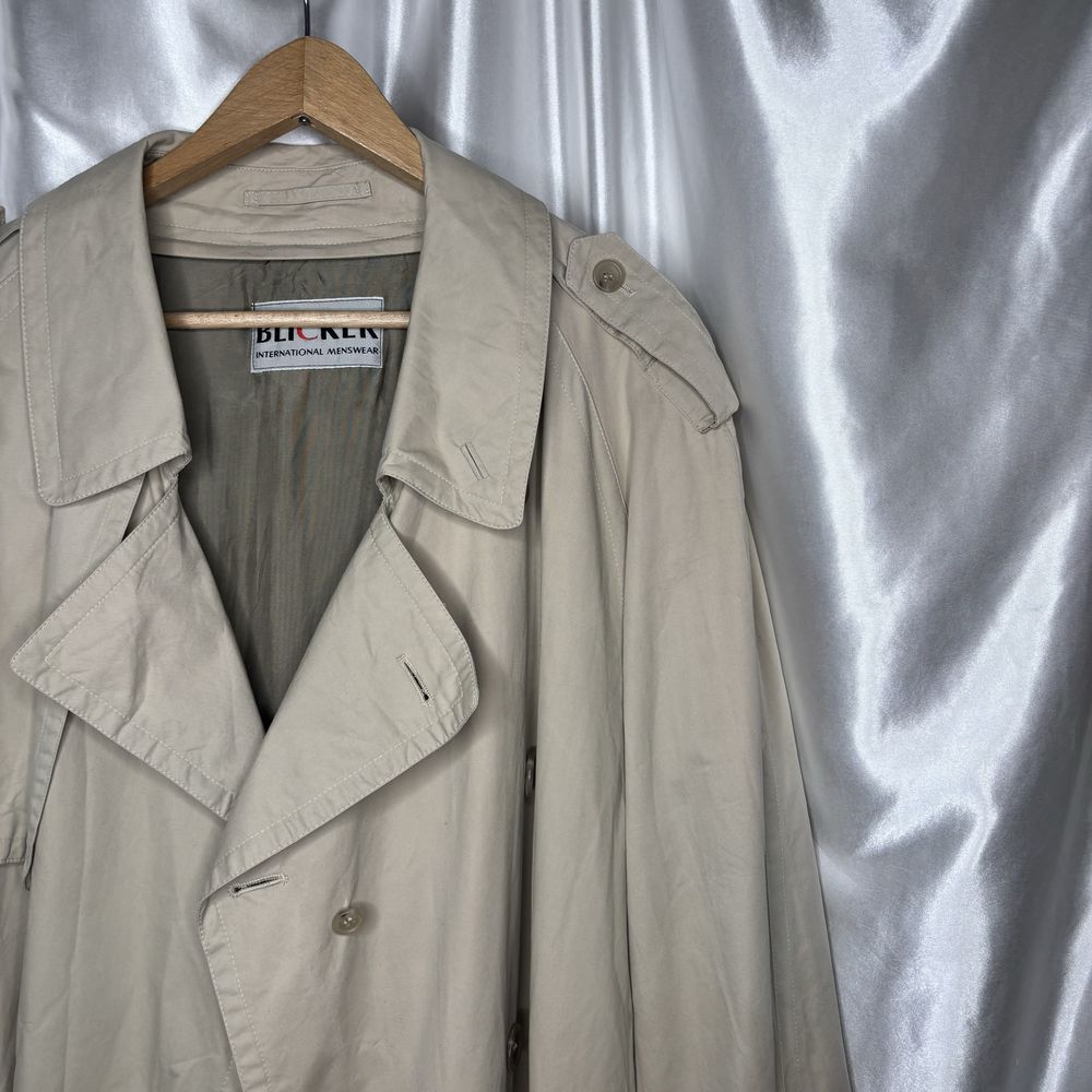 vintage beżowy piaskowy trench coat trencz prochowiec płaszcz