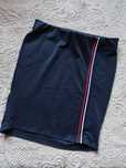 Spódnica granatowa lampas ołówkowa asymetryczna  42 XL 44 XXL vintage