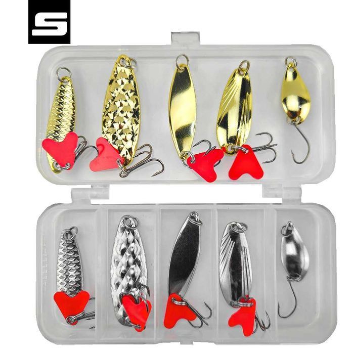 Zestaw 10 błystek wahadłowych Sahido SHUTTLE KIT 10