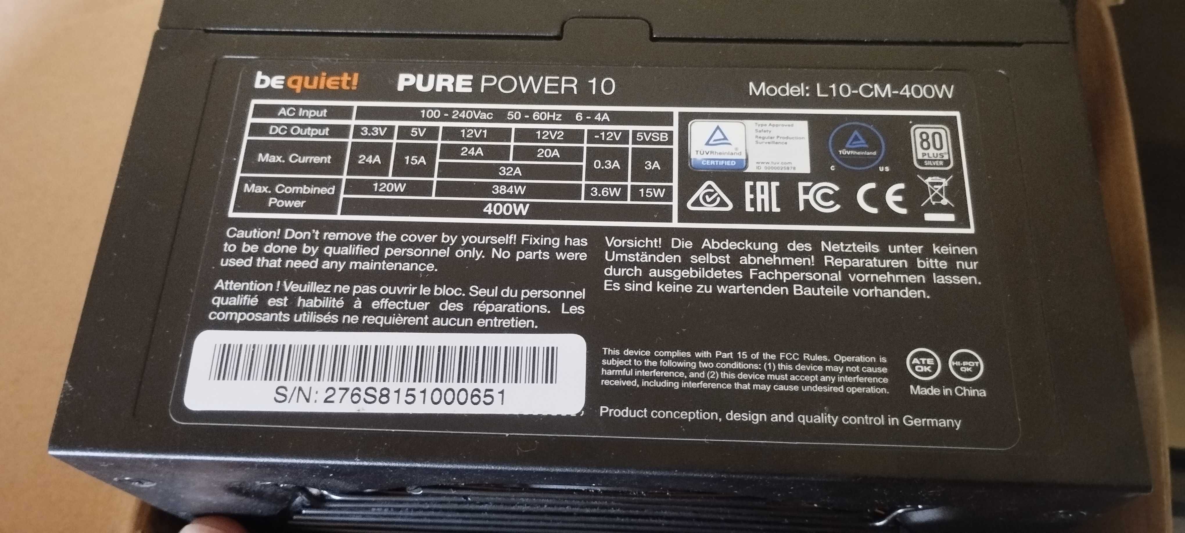 Блок живлення be quite Pure Power L10-CM 400w