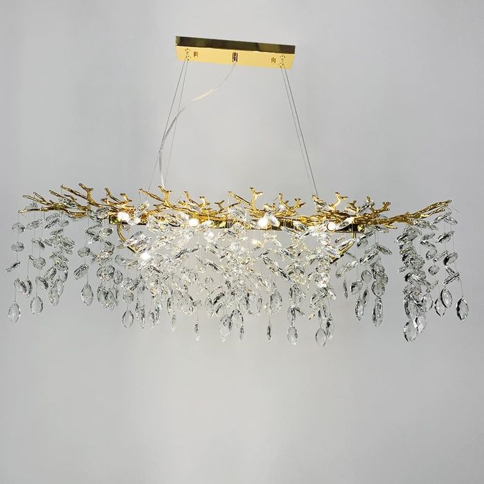 Кришталева люстра видовжена люстра,світильник,стильний,люстри