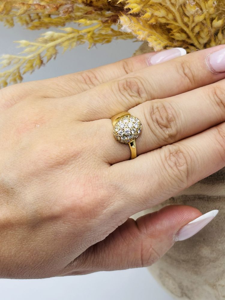 Pierścionek Złoty z Brylantami 750/18k 1.00ct Certyfikat roz16