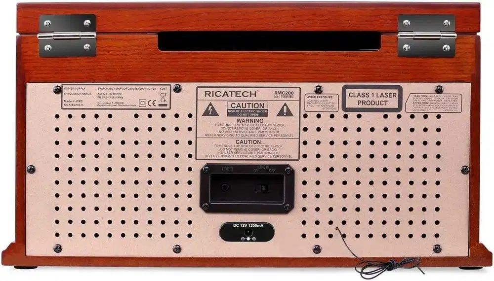 Gramofon Wieża Muzyczne Centrum 5w1 Retro RICATECH RMC200 CD MP3 FM/AM