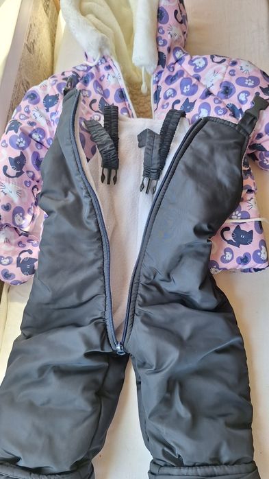 Дитячий зимовий комбінезон 0-1.5 року та ботинки