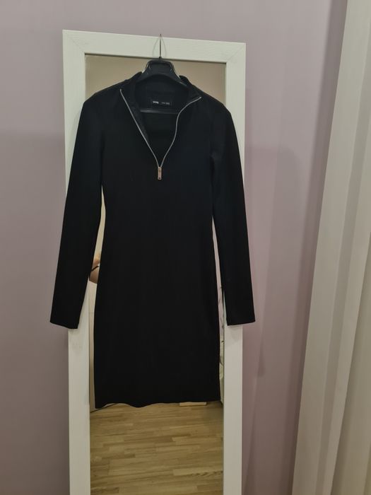 Чорне плаття у рубчик розмір xs