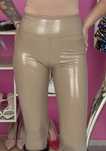 Super leginy lateksowe bezowe M/L