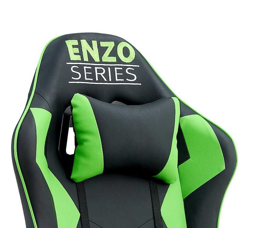 Komfortowy Fotel dla Gracza Extreme ENZO Green z regulacją wysokości