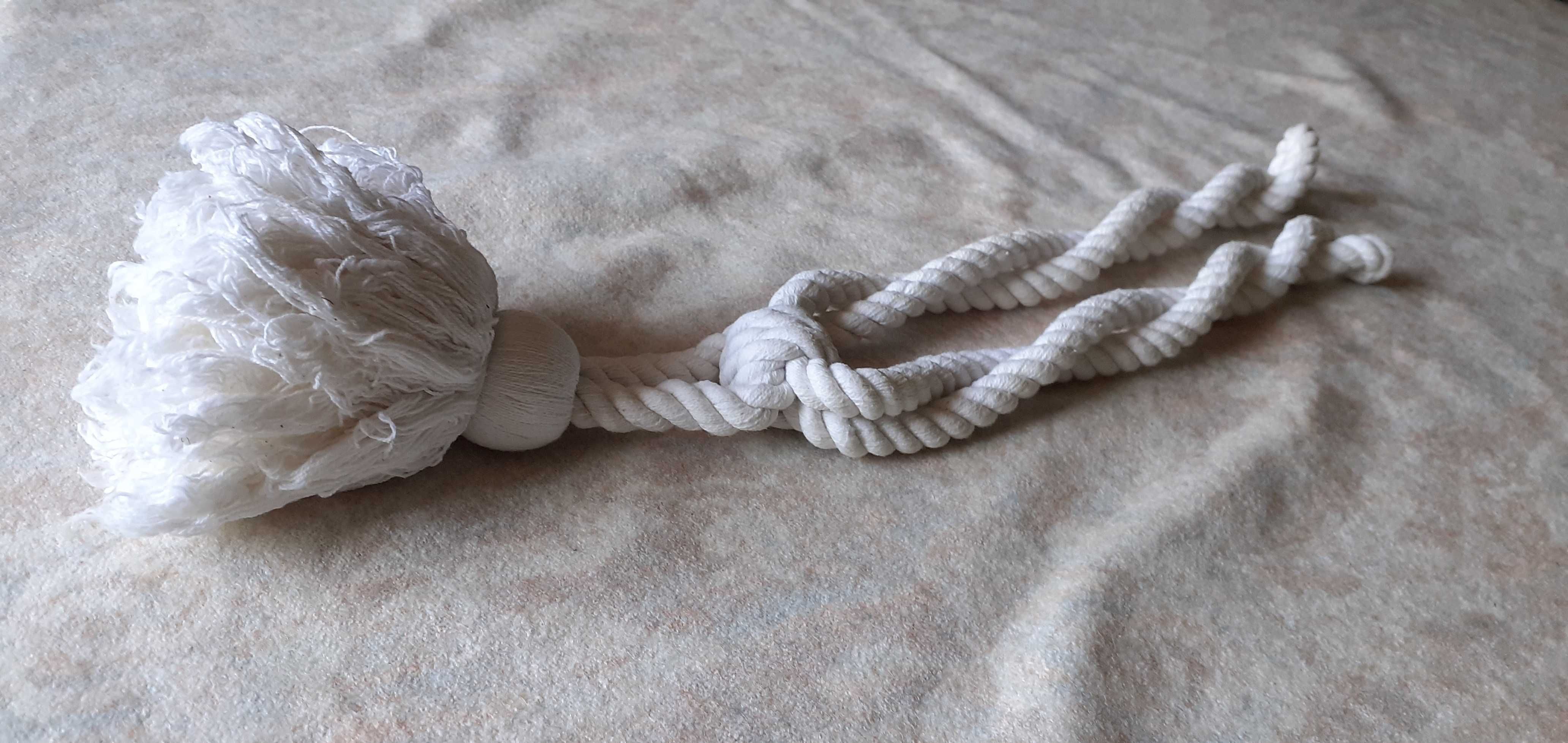 Chwosty sznury grube białe bawełniane 2 komplety 90 zł