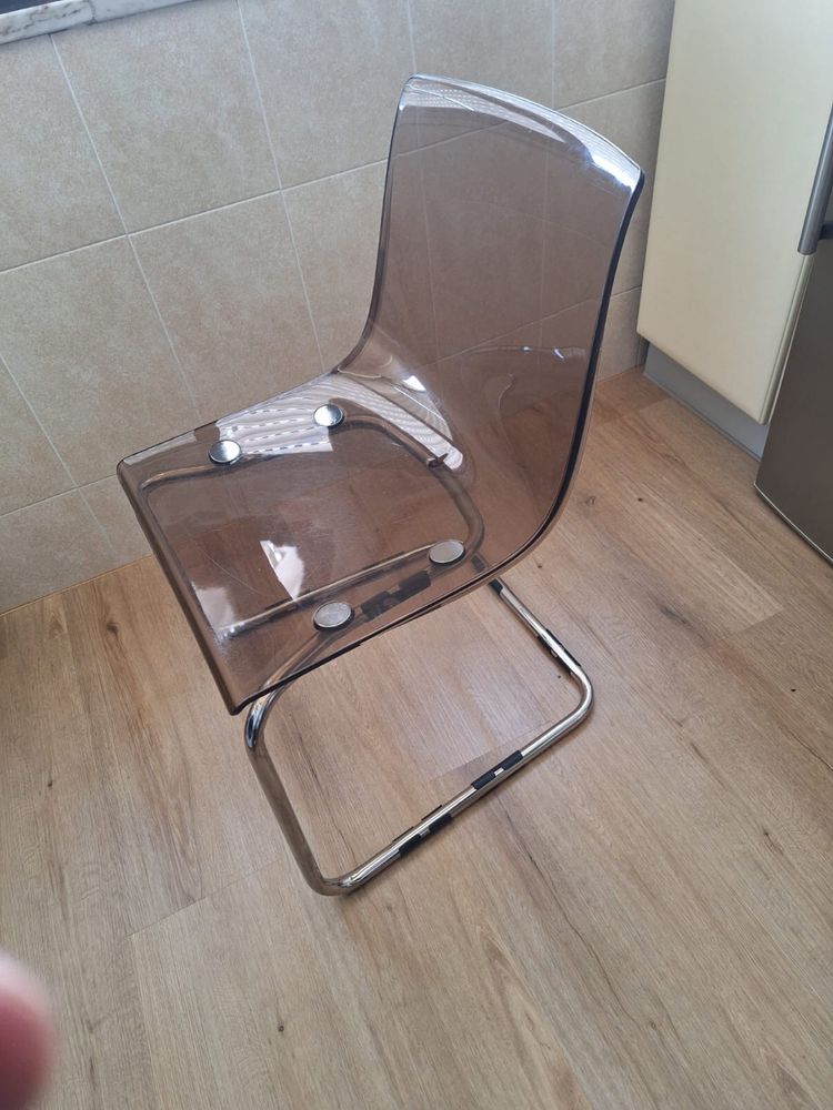 TOBIAS Cadeira, transparente/cromado (ikea) Novas