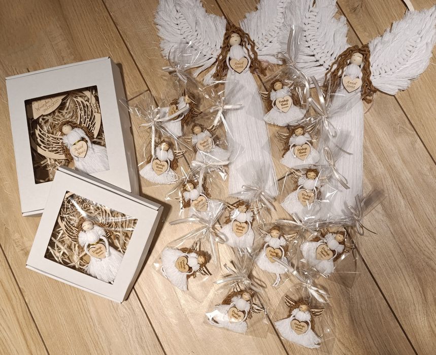 Zestaw na Pierwszą Komunię Świętą dla dziewczynki aniołki stróż magnes