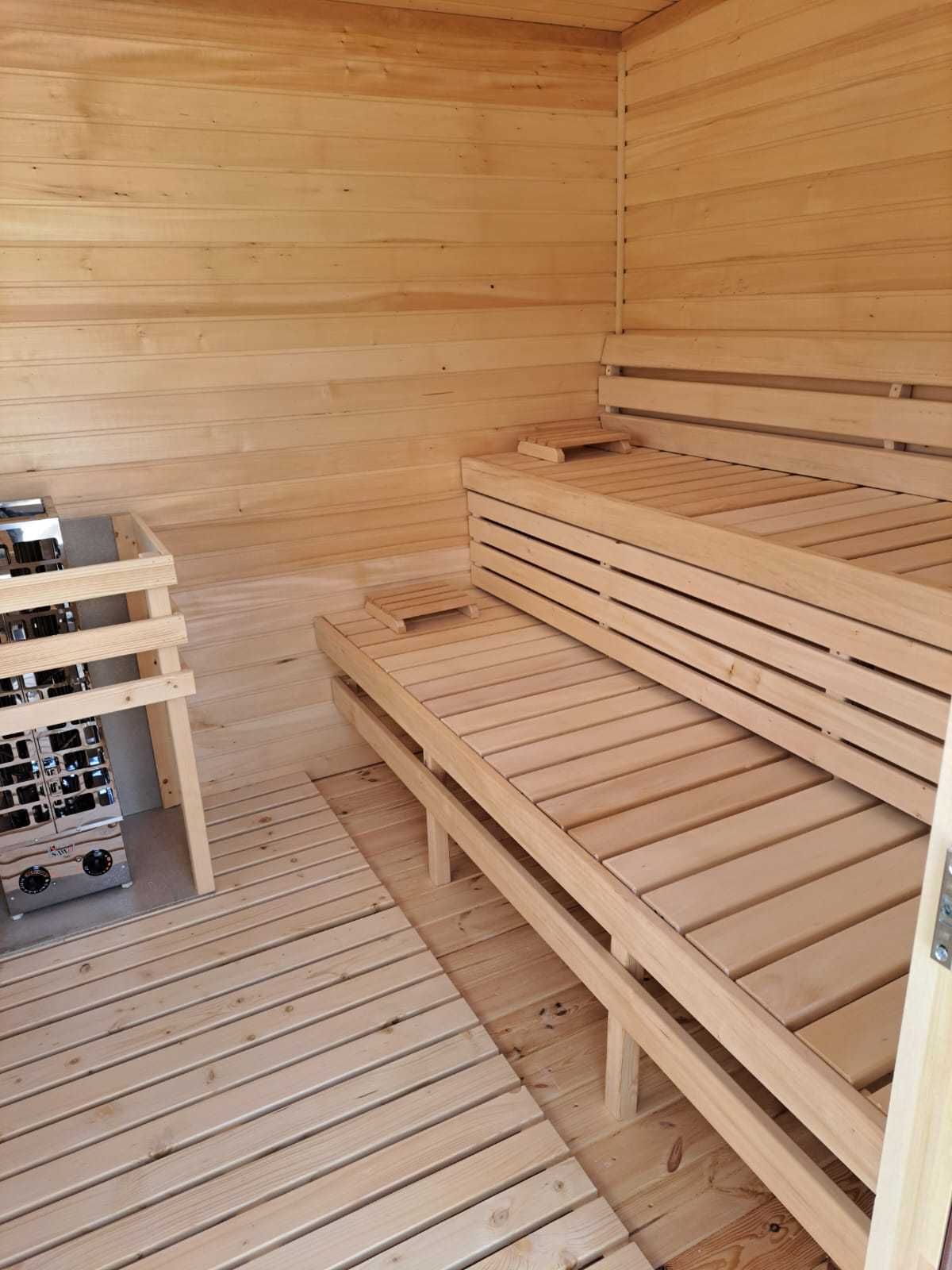 Sauna Ogrodowa Prestige Wyposażona Harvia Fińska Sauny do Twojego Domu