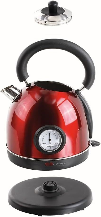 Domoclip Czajnik bezprzewodowy 1,8l 1800w czerwony dod157