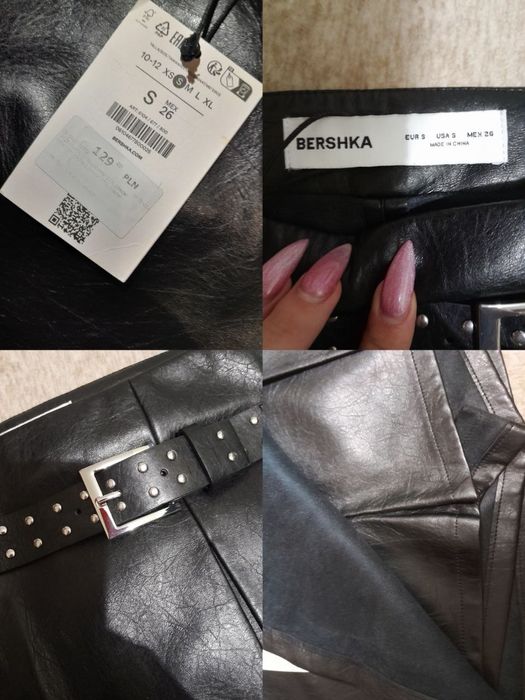Спідниця шкіряна Bershka, міні-спідниця opium