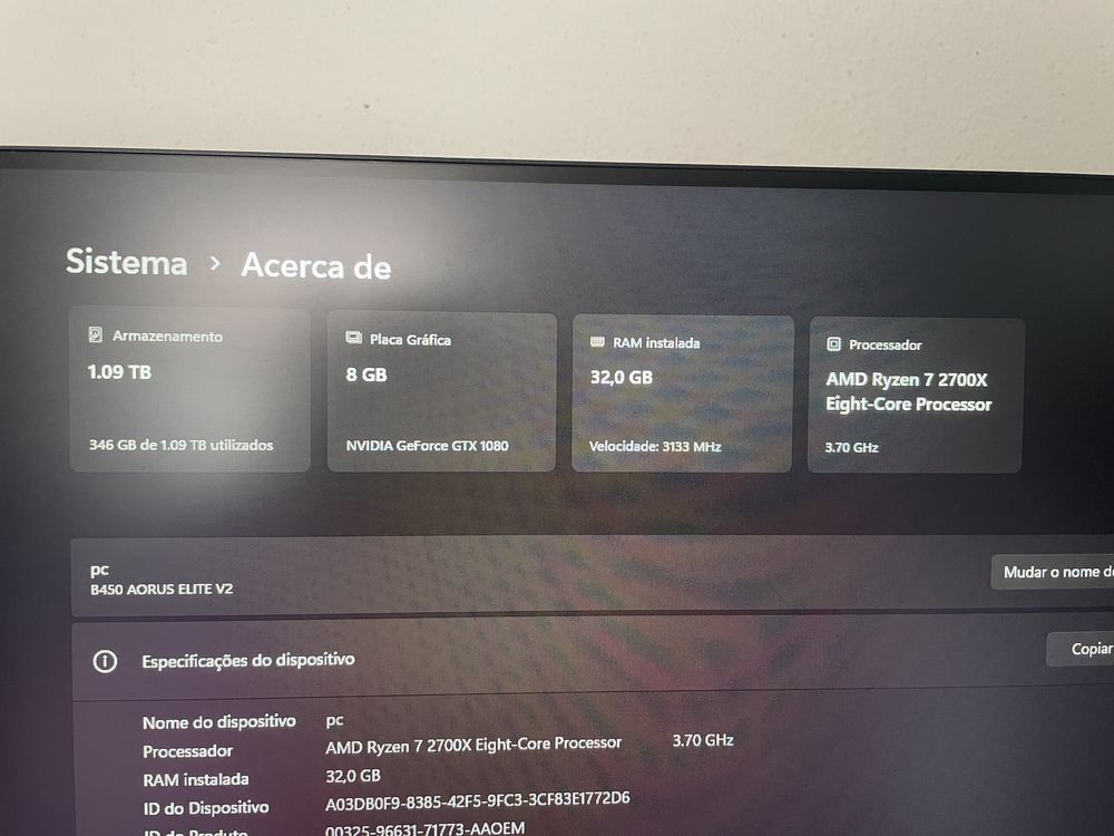 Computador Gaming Ryzen 7 + monitor+ teclado+ rato