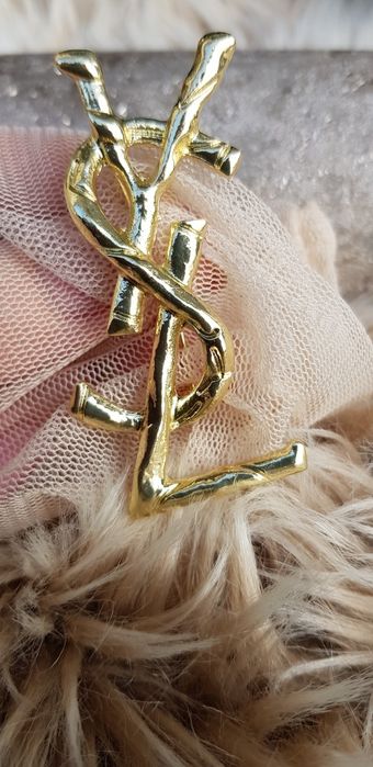 Broszka literki złota Y.S.L nowa 6,5 cm Nowa