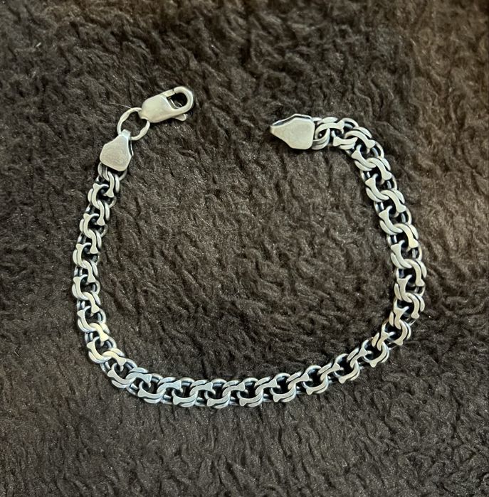 Срібний чоловічий браслет «Сорока»