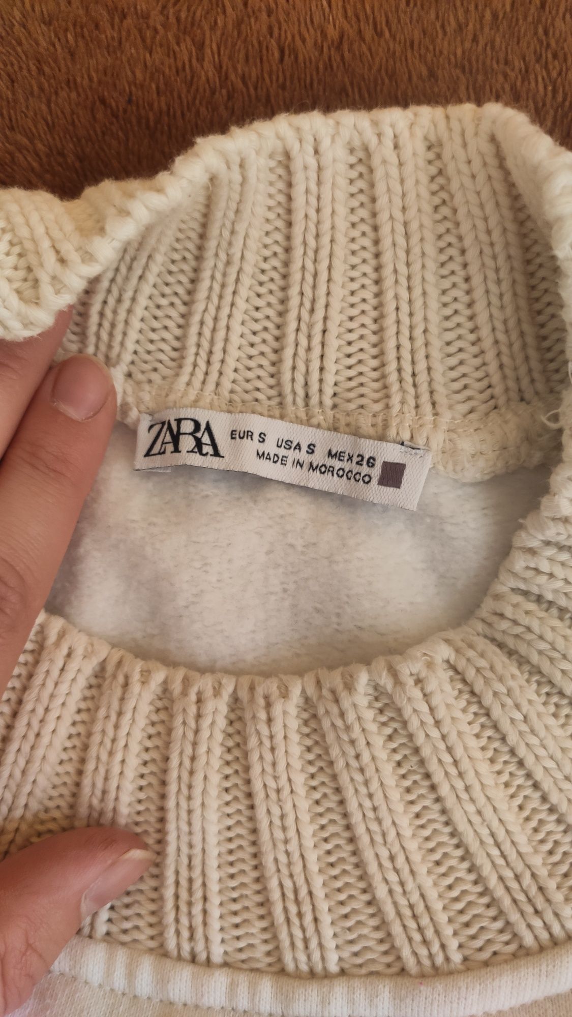 Sweter biały beżowy ZARA