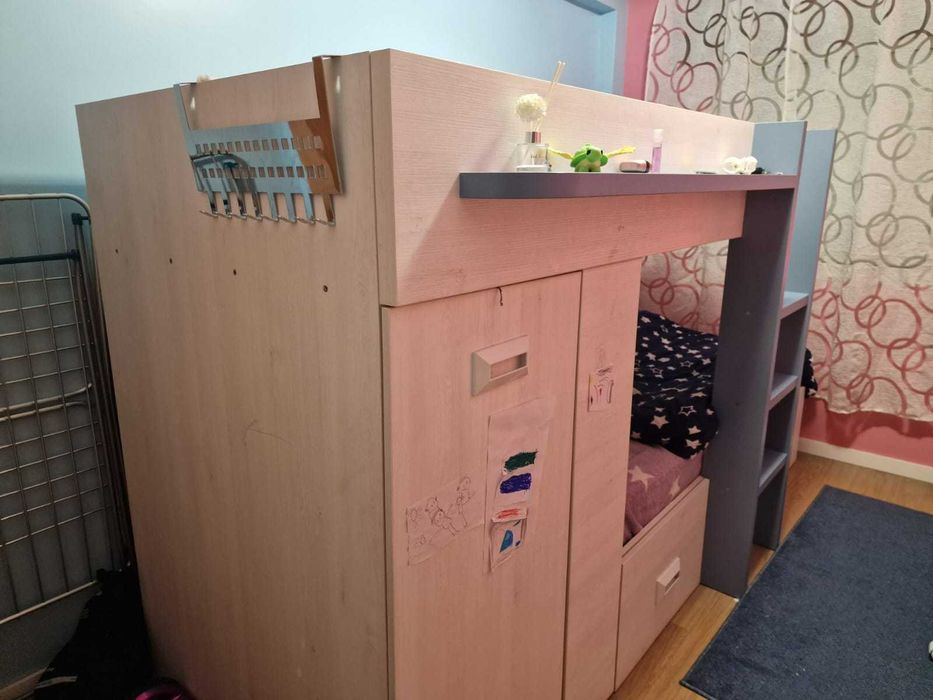 Combinação de beliche 2x90x190 cm