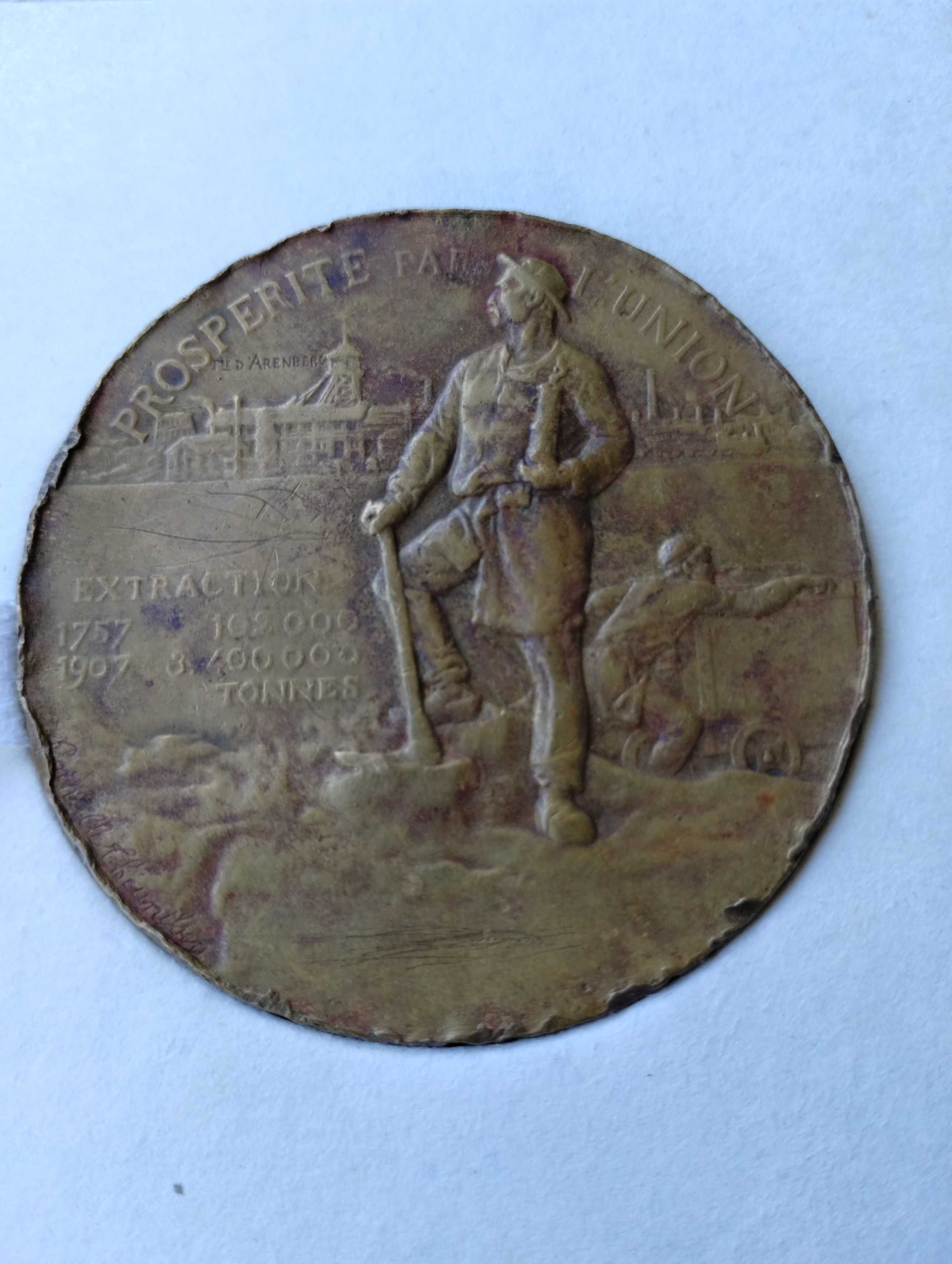 Medal - Compagnie des Mines d'Anzin, 150-lecie - UNIKAT