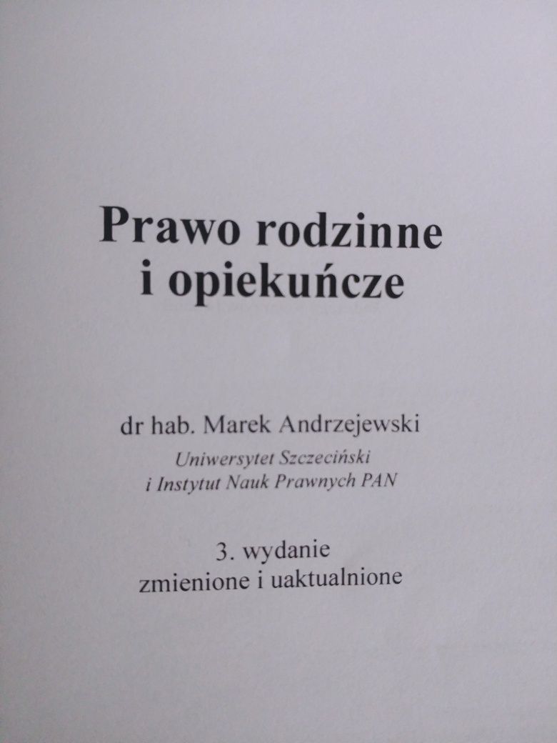 Prawo rodzinne i opiekuńcze Andrzejewski