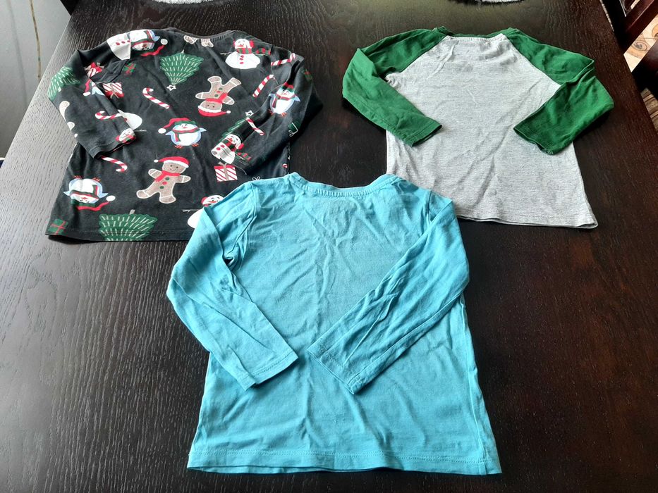 3 koszulki dlugi rekaw rozmiar 104 dla chlopca