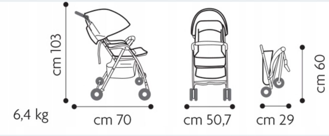 Wózek spacerowy Brevi Eolo do 22 kg