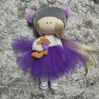 Lalka ręcznie szyta handmade lala długie włosy jak Nowa