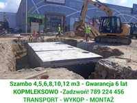Szamba betonowe zbiorniki na szambo 4-12m z WYKOPEM kompleks Katowice