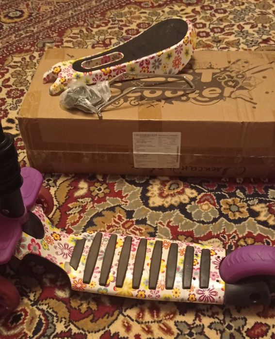 Дитячий самокат 5 в 1 з батьківською ручкою