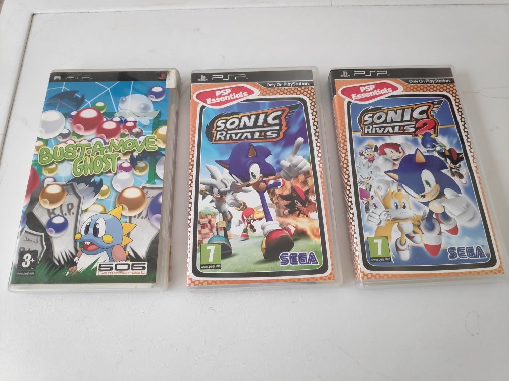 Jogos PSP Sonic e Bust-a-Move