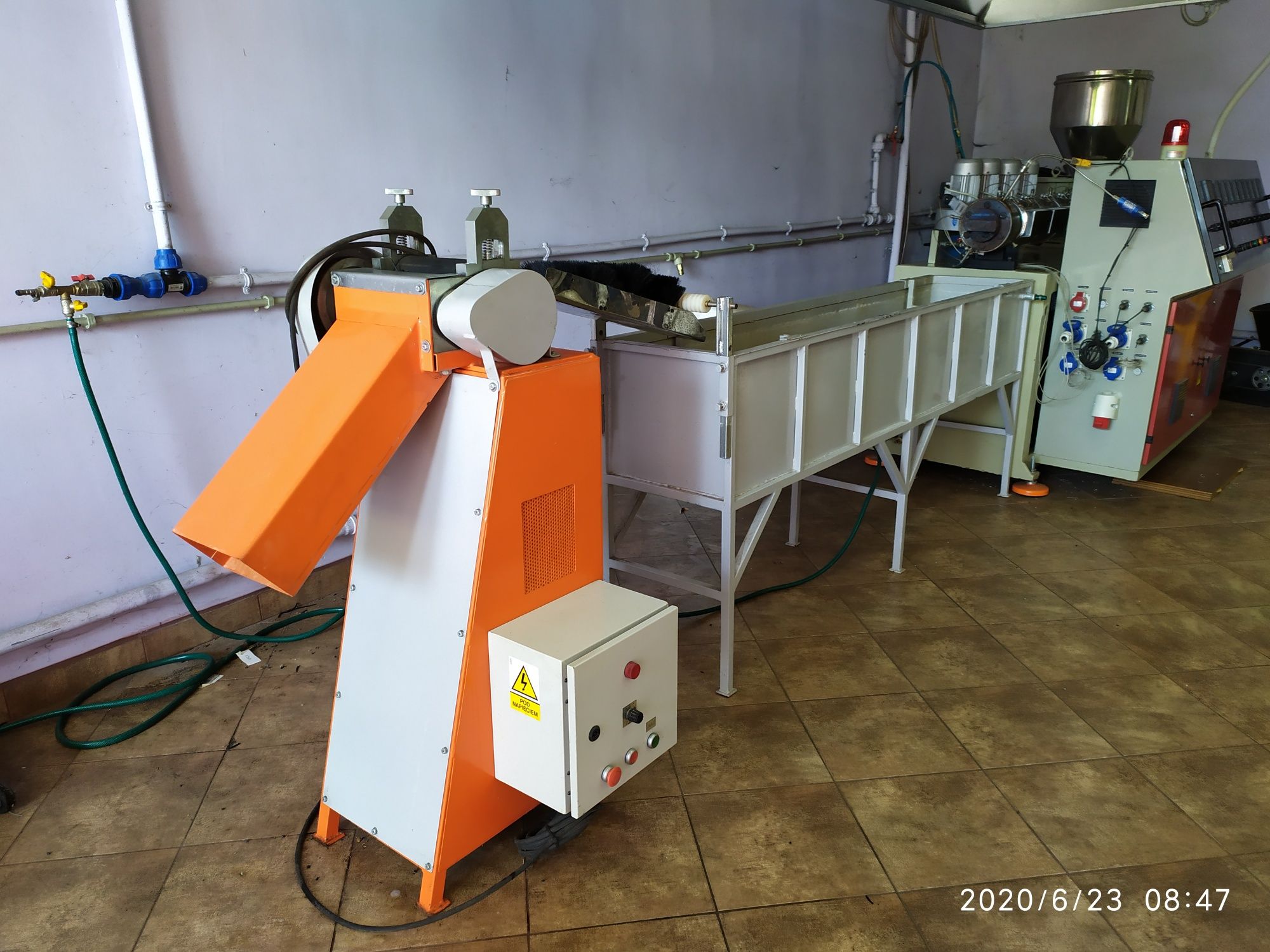wytłaczarka , extruder + linia regranulacji