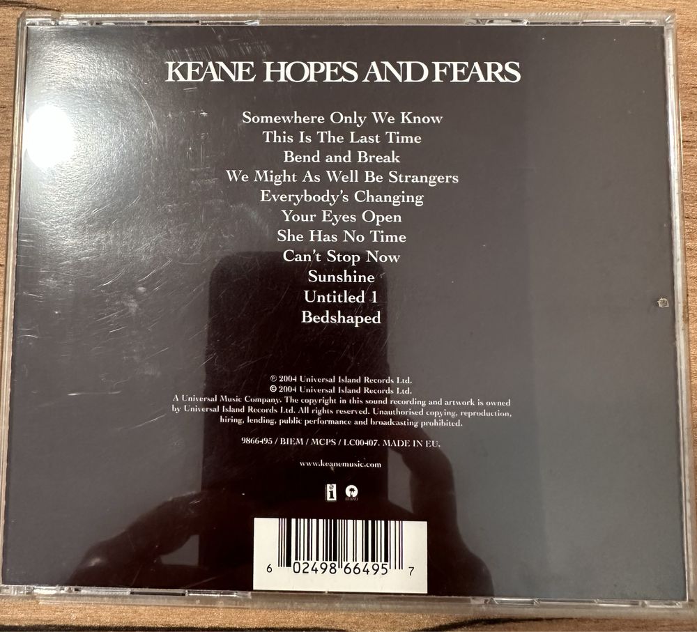 CD dos Keane “Hope and fears”