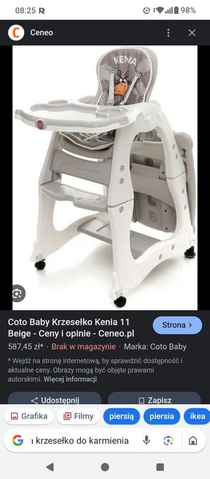 Witam sprzedam krzesełko do karmienia