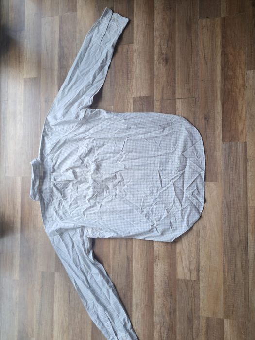 Ralph Lauren koszula długi rękaw kratka niebiesko biała XXL Bawełniana