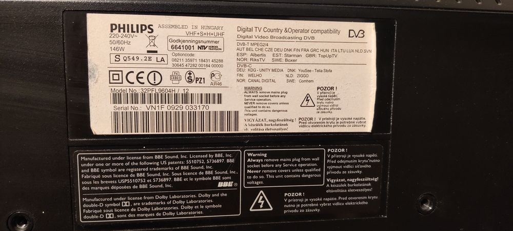 Telewizor Philips 32 cale. Dekoder Skymaster ATB M265