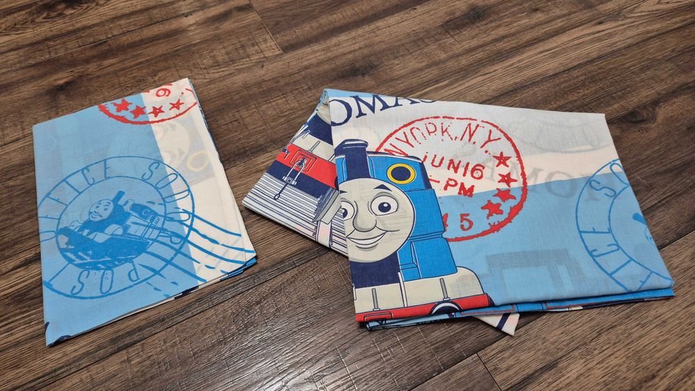 077 A pościel 2 thomas&friends tomek 143 x 120 cm oraz 41 x 62