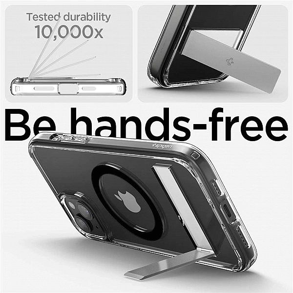 Etui Spigen Ultra Hybrid S MagSafe z podstawką do iPhone 15 Plus - cza