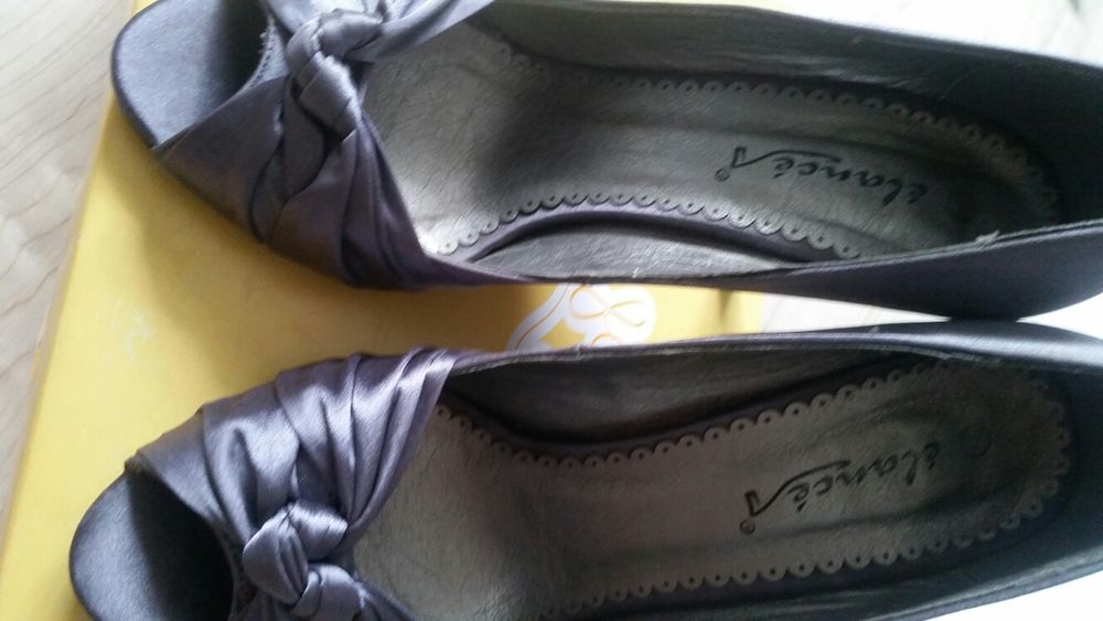 Szpilki srebrne rozm. 39 sylwester/wesele