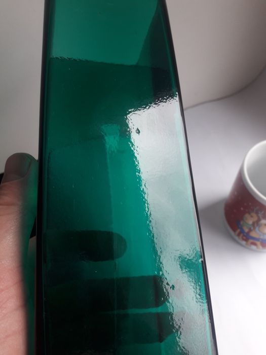 Wazon gigant szkło zielone grube